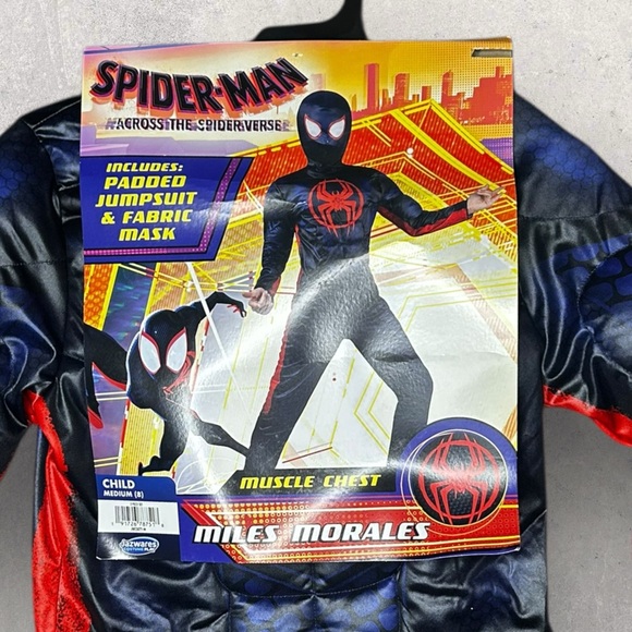 NWT Miles Morales Spider-Man kids Costume Size Medium - Picture 4 of 8